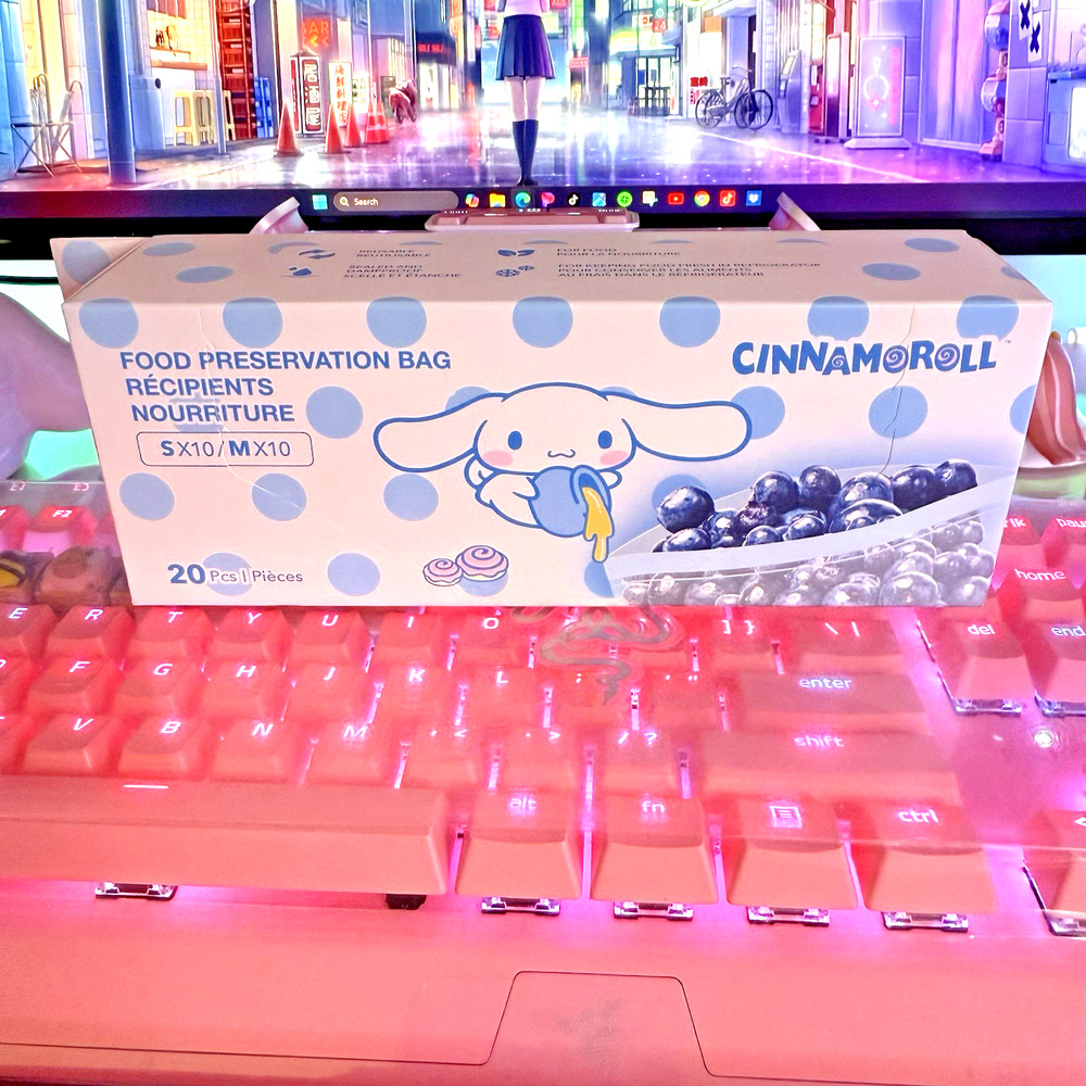 Sanrio Cinnamoroll Food Storage Bags 20pc Set Small & Medium Preservation Bags